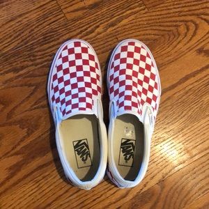 Red checkered vans
